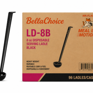 BellaChoice 8 oz Disposable Serving Ladle Black – 96/Case