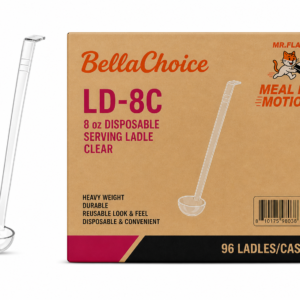 BellaChoice 8 oz Disposable Serving Ladle Clear – 96/Case